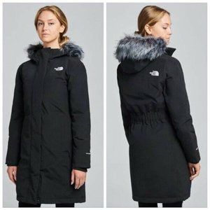 The North Face Arctic Waterproof 550 Fill Down Parka Faux Fur Black Size XS NEW